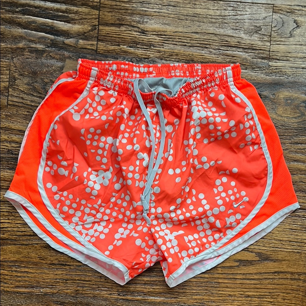 Women's Orange Patterned Shorts
